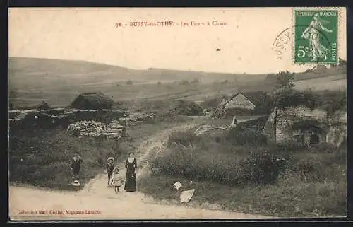 AK Bussy-en-Othe, Les Fours à Chaux et paysage rural