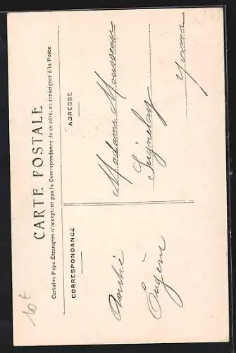 AK Fontenoy, L`Église avec des villageois devant