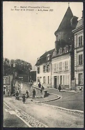 AK Saint-Florentin /Yonne, La Tour et le Prieuré