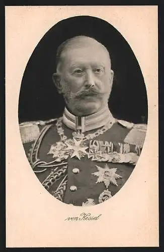 AK Portrait von Kessel mit Orden, Heerführer
