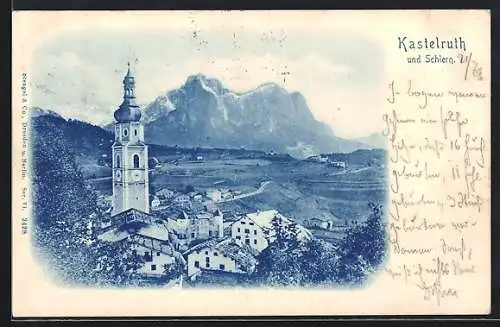AK Kastelruth, Panorma mit Schlern