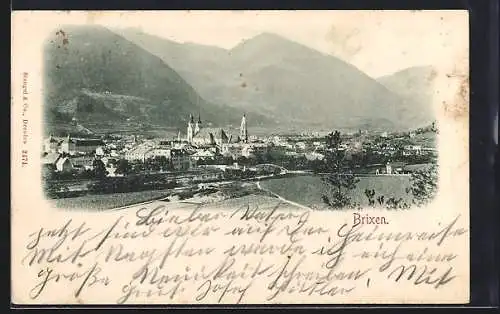 AK Brixen, Gesamtansicht aus der Vogelschau
