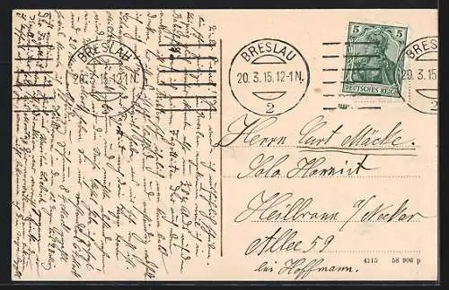 AK Breslau, Kaiserin-Wilhelm-Denkmal