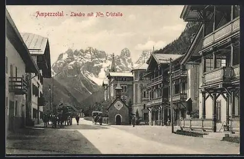 AK Landro im Ampezzotal, Blick zum Mte. Cristallo, die kleine Kapelle