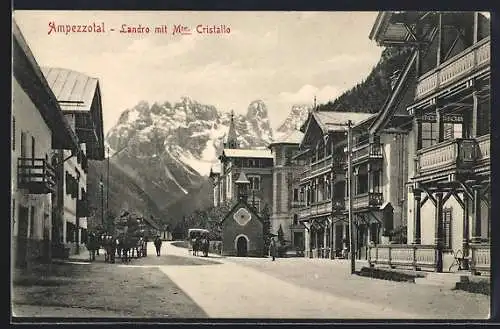 AK Landro im Ampezzotal, Blick zum Mte. Cristallo, die kleine Kapelle