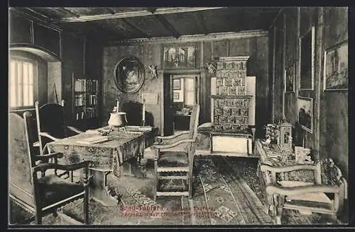 AK Sand-Taufers, Herrenzimmer im Schloss Taufers