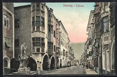 AK Sterzing, Rathaus und Denkmal