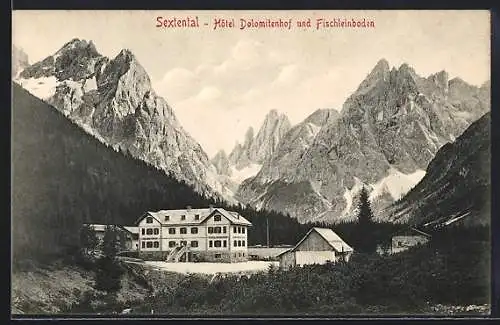 AK Sextental, Hotel Dolomitenhof und Fischleinboden