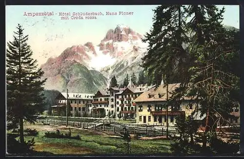 AK Schluderbach, Hotel Schluderbach von H. Ploner