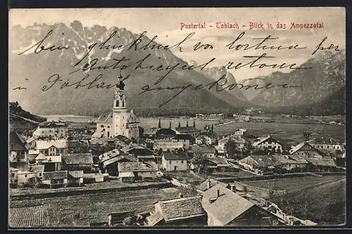 AK Toblach / Pustertal, Blick in das Ampezzotal