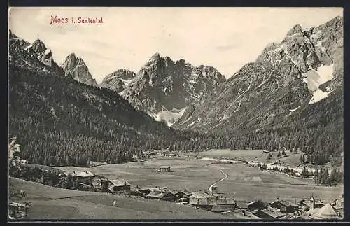 AK Moos, Ortsansicht aus der Ferne