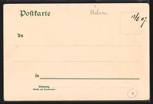 Lithographie Witkowitz, Hochöfen bei Nacht