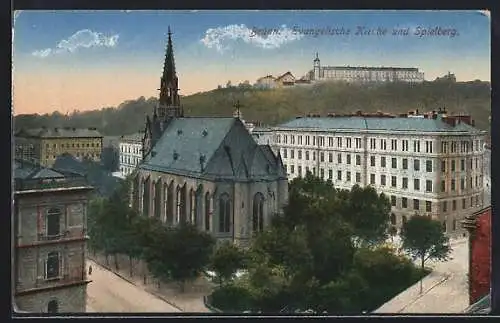 AK Brünn / Brno, Evangelische Kirche und Spielberg