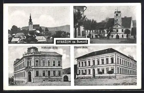 AK Strazov na Sumave, Mestanska Skola, Obecna Skola