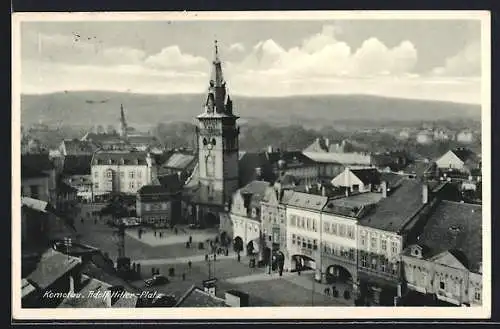 AK Komotau / Chomutov, Blick auf den Platz