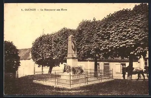 AK Courgis, Le Monument aux Morts