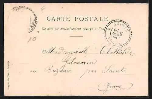 AK Chichée, Vue Générale, prise de la gare