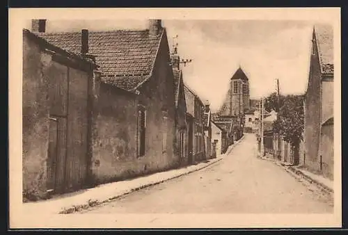 AK Chaumont /Yonne, Rue Principale et vue de l`église