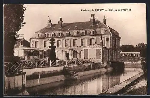 AK Chassy, Château de Frauville au bord de l`eau