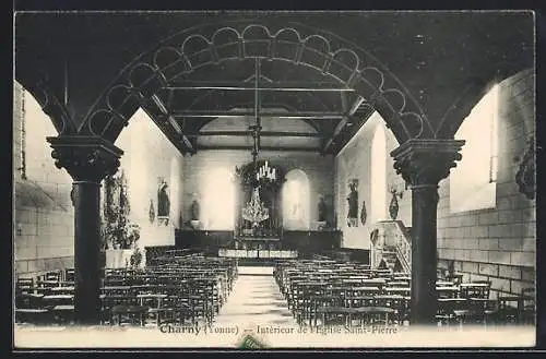 AK Charny /Yonne, Intérieur de l`église Saint-Pierre