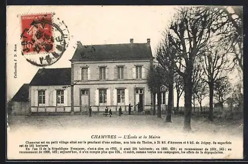 AK Chamvres, L`École et la Mairie