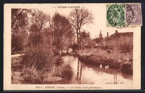 AK Chigy /Yonne, Les Ponts, Coin pittoresque