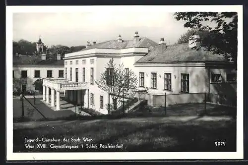 AK Wien XVIII, Jugend-Gästehaus der Stadt Wien im Schloss Pötzleinsdorf, Geymüllergasse 1