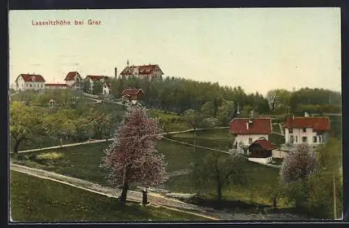 AK Lassnitzhöhe bei Graz, Ortsansicht im Frühling