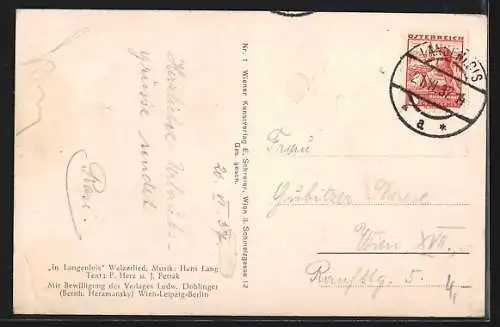 AK Langenlois a. Kamp, Gesamtansicht, Dame in Tracht