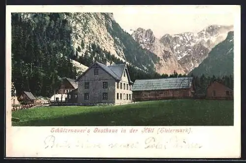 AK Weichselboden, Schützenauers Gasthaus in der Höll