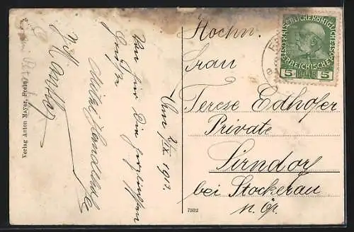 AK Frein bei Mürzsteg, Teilansicht mit Strassenpartie