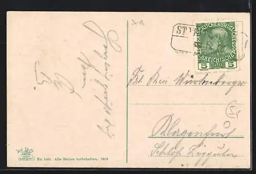 AK St. Veit /Kärnten, Schloss Frauenstein, Panorama mit Torbogen