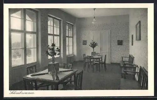 AK Weyer, Kuranstalt, Innenansicht Schreibzimmer