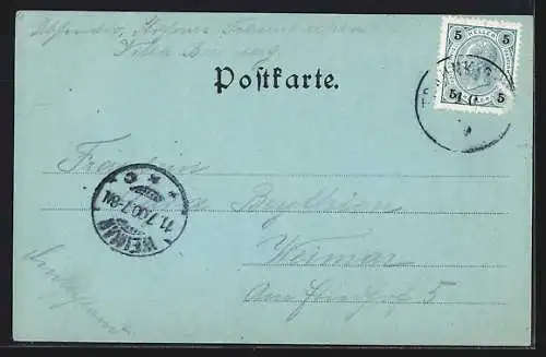 Mondschein-AK Traunkirchen, Teilansicht mit Traunstein