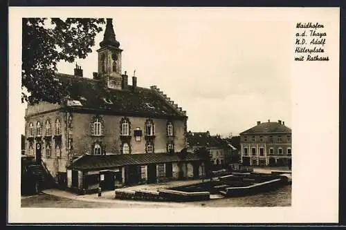 AK Waidhofen a. d. Thaya, platz mit Rathaus