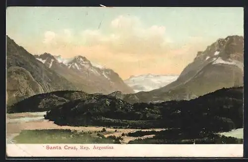 AK Santa Cruz, Bergpanorama mit leichten Wolken