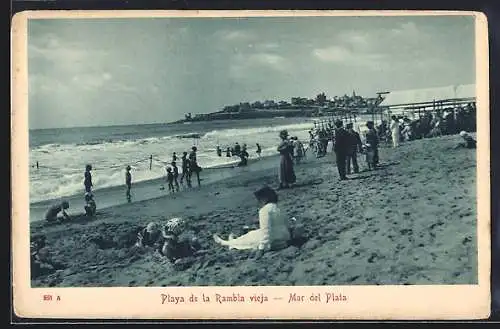AK Mar del Plata, Playa de la Rambla vieja
