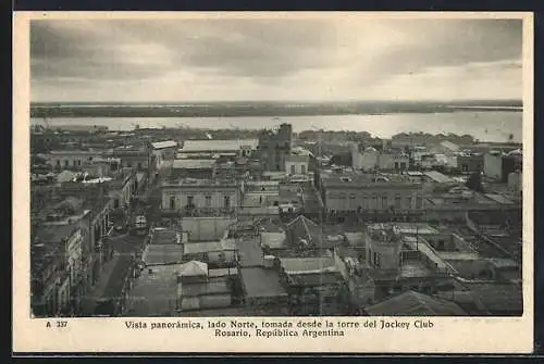 AK Rosario, Vista panorámica, lado Norte, tomada desde la torre del Jockey Club