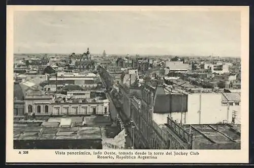 AK Rosario, Vista panorámica, lado Oeste, tomada desde la torre del Jockey Club