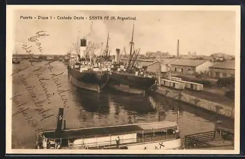 AK Santa Fé, Puerto, Dique 1, Costado Oeste