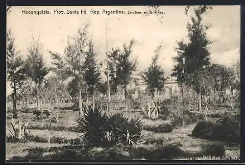 AK Reconquista /Santa Fé, Jardines en la plaza