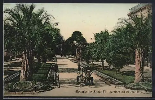 AK Rosario de Santa-Fé, Jardines del Bulevar Orono