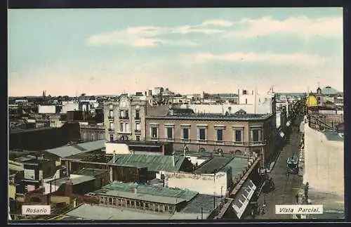 AK Rosario, Vista Parcial, Strassenbahn