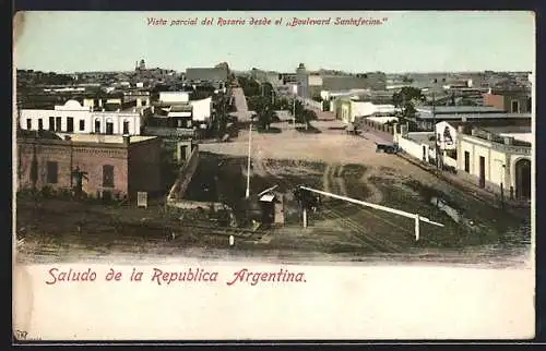 AK Rosario, Vista parcial desde el Boulevard Santafecino