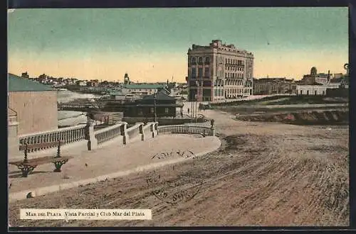 AK Mar del Plata, Vista Parcial y club Mar del Plata