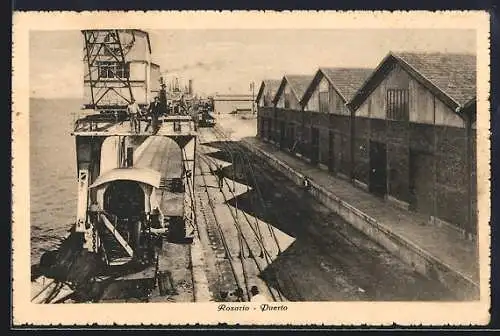 AK Rosario, Puerto, Arbeiter im Hafen