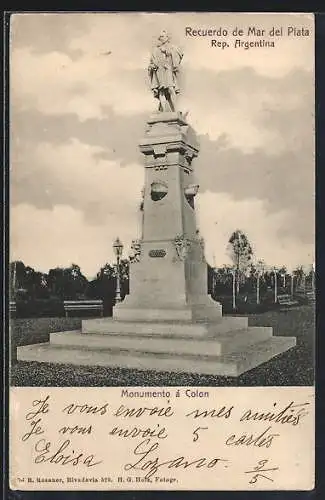 AK Mar del Plata, Monumento á Colon