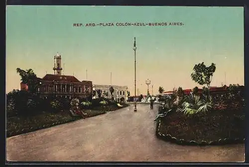 AK Azul /Buenos Aires, Plaza Colón