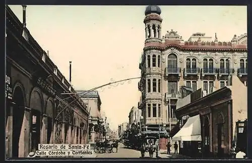 AK Rosario de Santa-Fe, Calle Cordoba y Corrientes