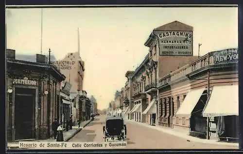 AK Rosario de Santa-Fé, Calle Corrientes y Tucumán